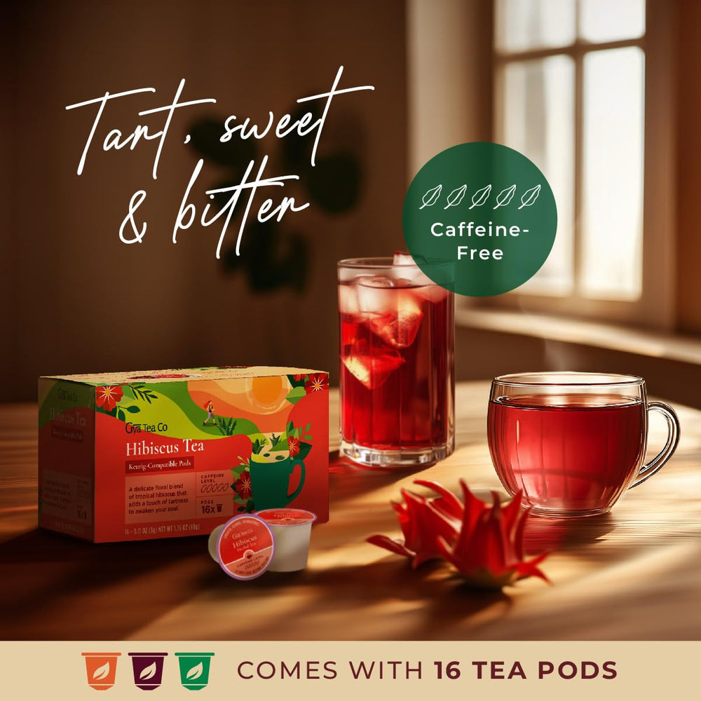 Gya Tea Co hibiscus tea pods close-up for convenient brewing