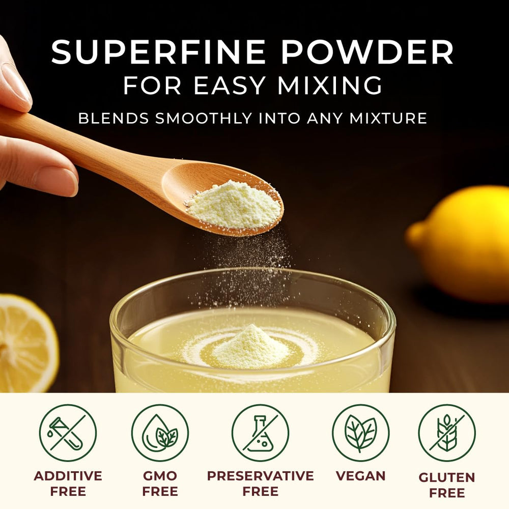 Gya Tea Co lemon powder as cocktail mixer for fresh tang.