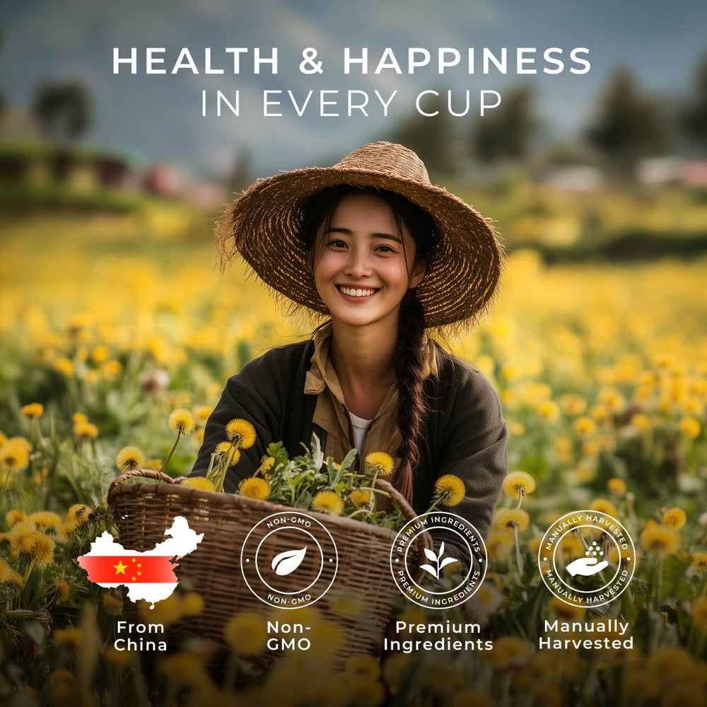 Gya Tea Co natural ingredients label showcasing pure plant origins