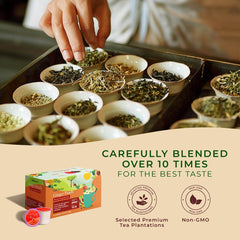 Gya Tea Co pod in the brewer ready to brew a rich cup.
