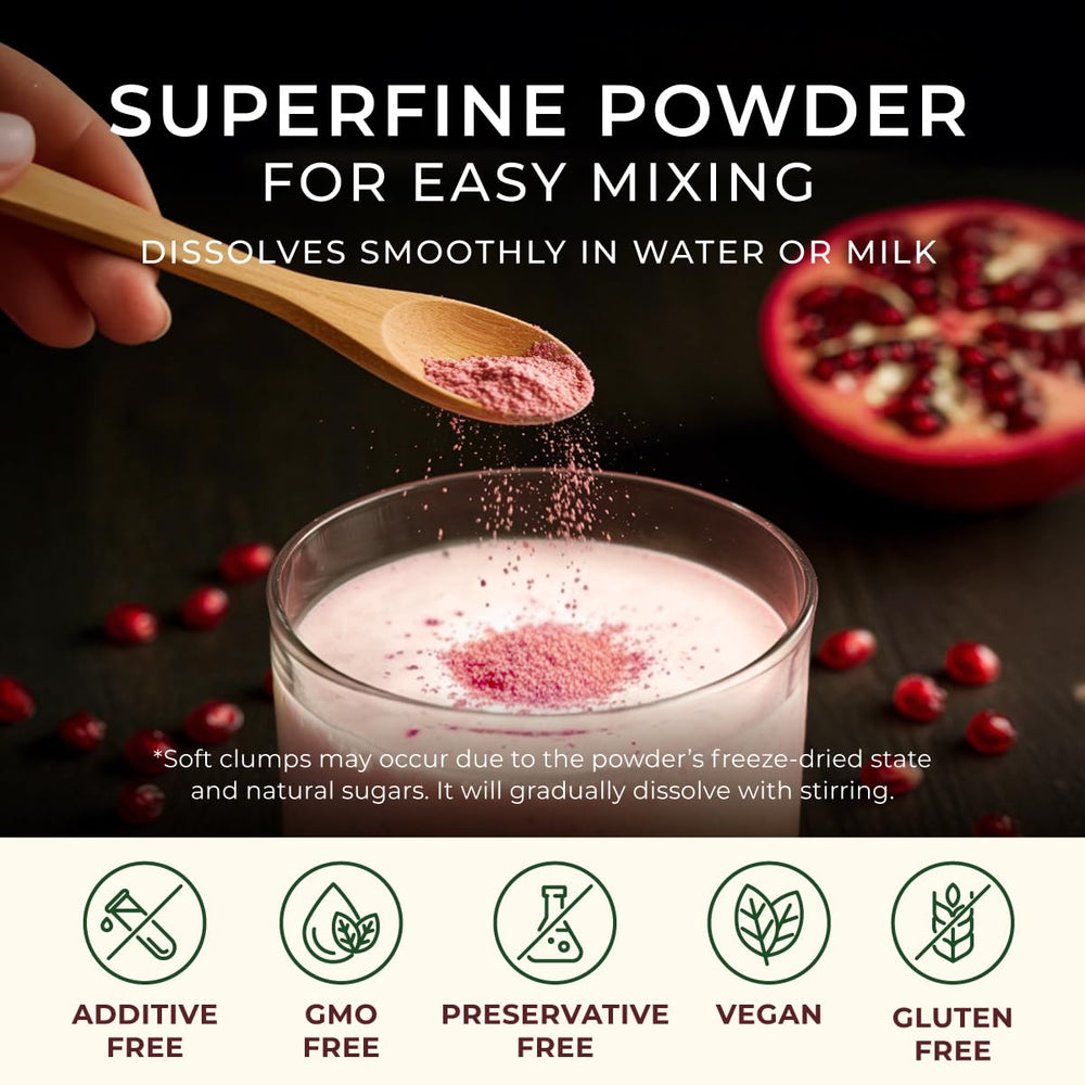 Gya Tea Co pomegranate powder used in desserts.