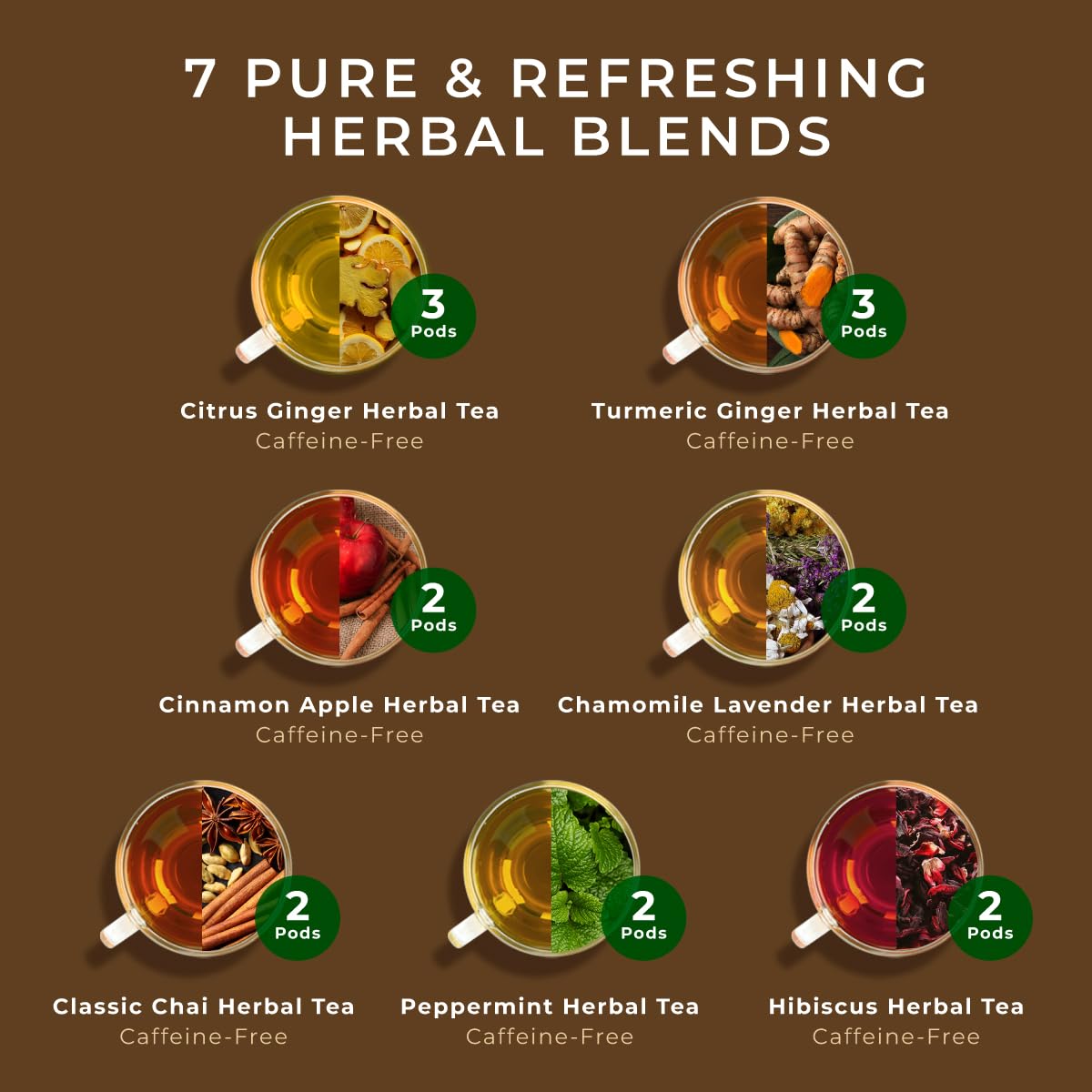 Gya Tea Co Purely Herbal Pod Apple Cinnamon image showcasing comforting orchard flavor