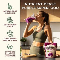 Gya Tea Co purple sweet potato powder in baking batter creates eye-catching treats.