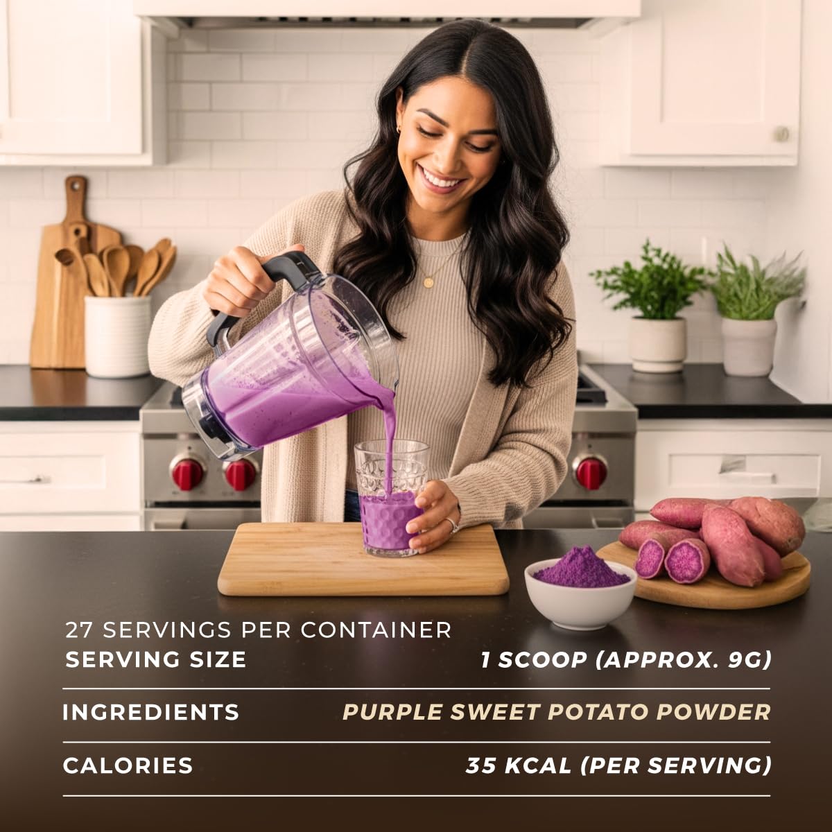 Gya Tea Co purple sweet potato powder color elevates dishes naturally.