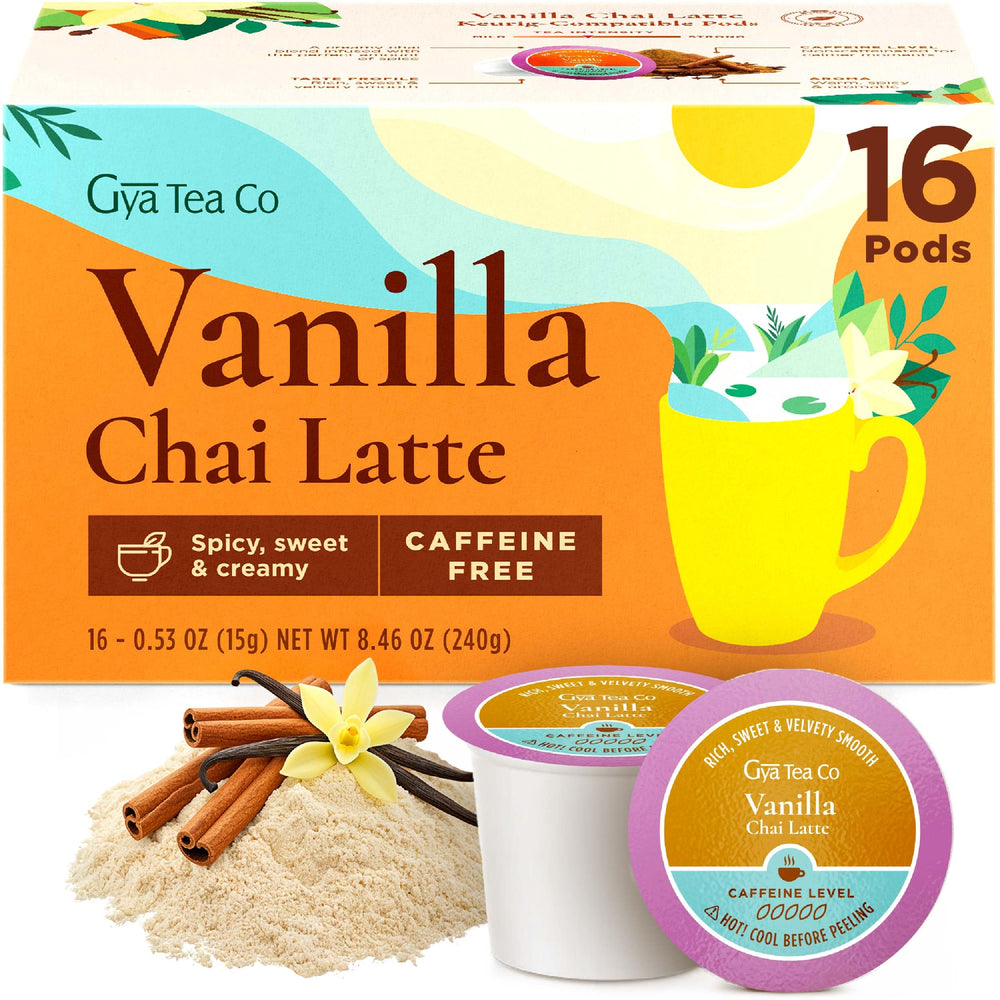 Gya Tea Co vanilla chai latte pod pack for quick, convenient rituals
