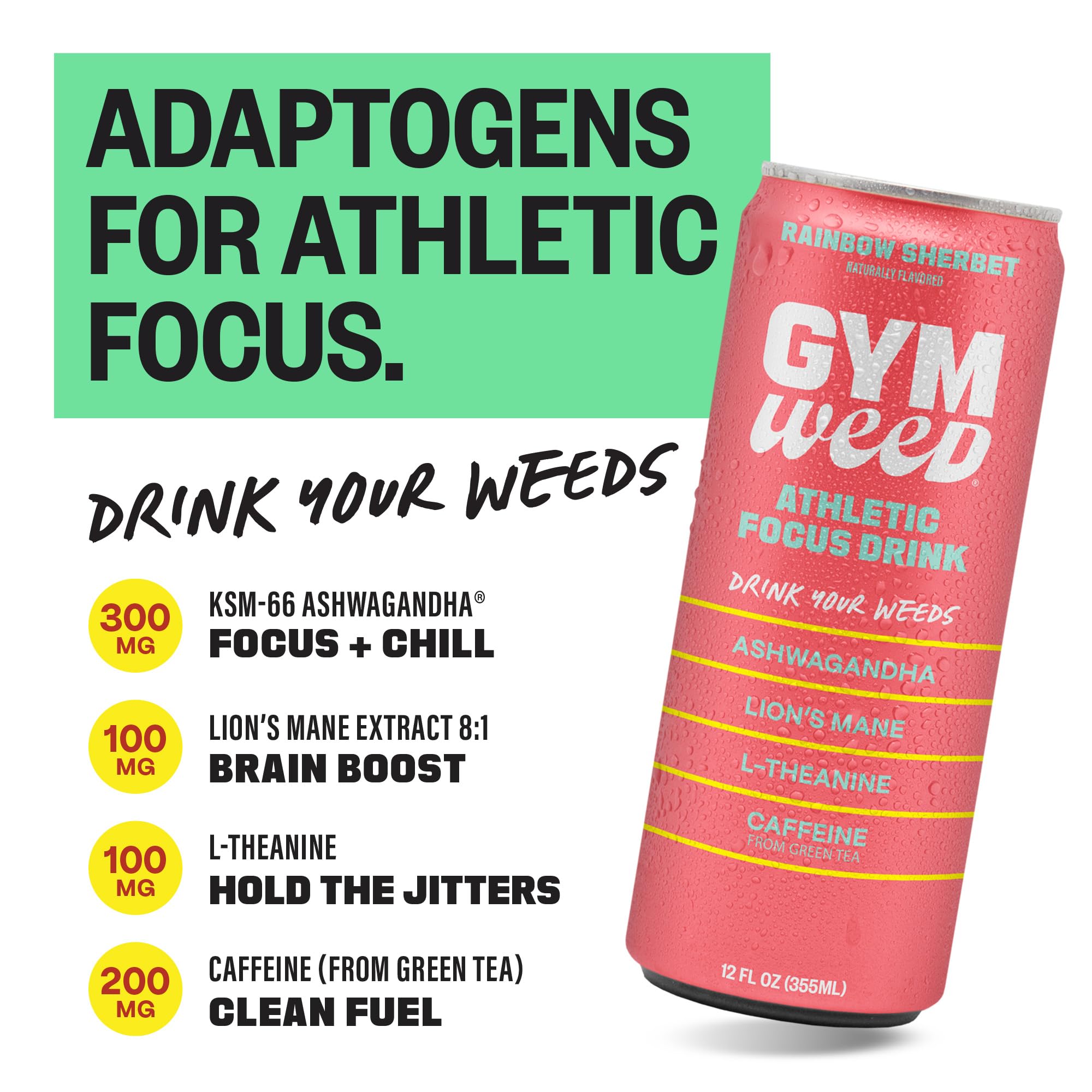 Gym Weed bottle pour capturing clean energy delivery before workouts.