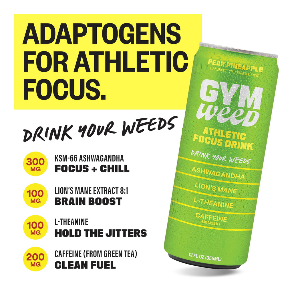 Gym Weed bottle pour shows convenient pre-workout hydration.