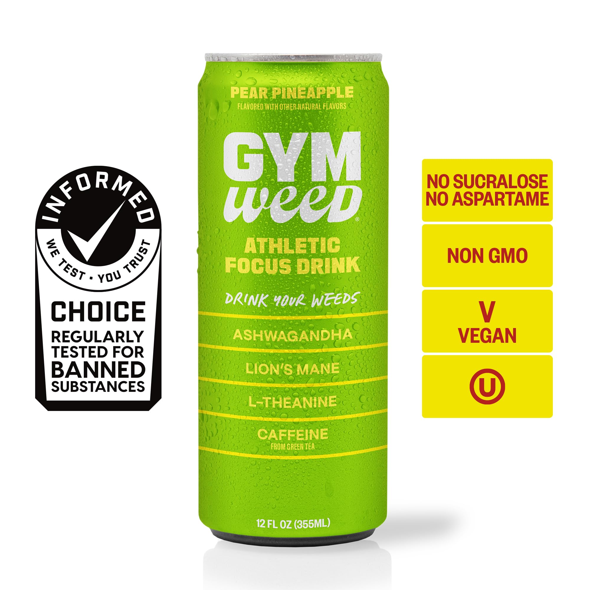 Gym Weed fridge-ready bottle signals on-the-go energy.