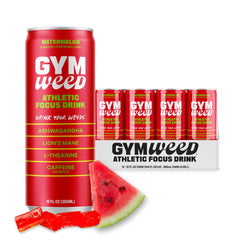GYM WEED watermelon bottle ready for a pre-workout focus.