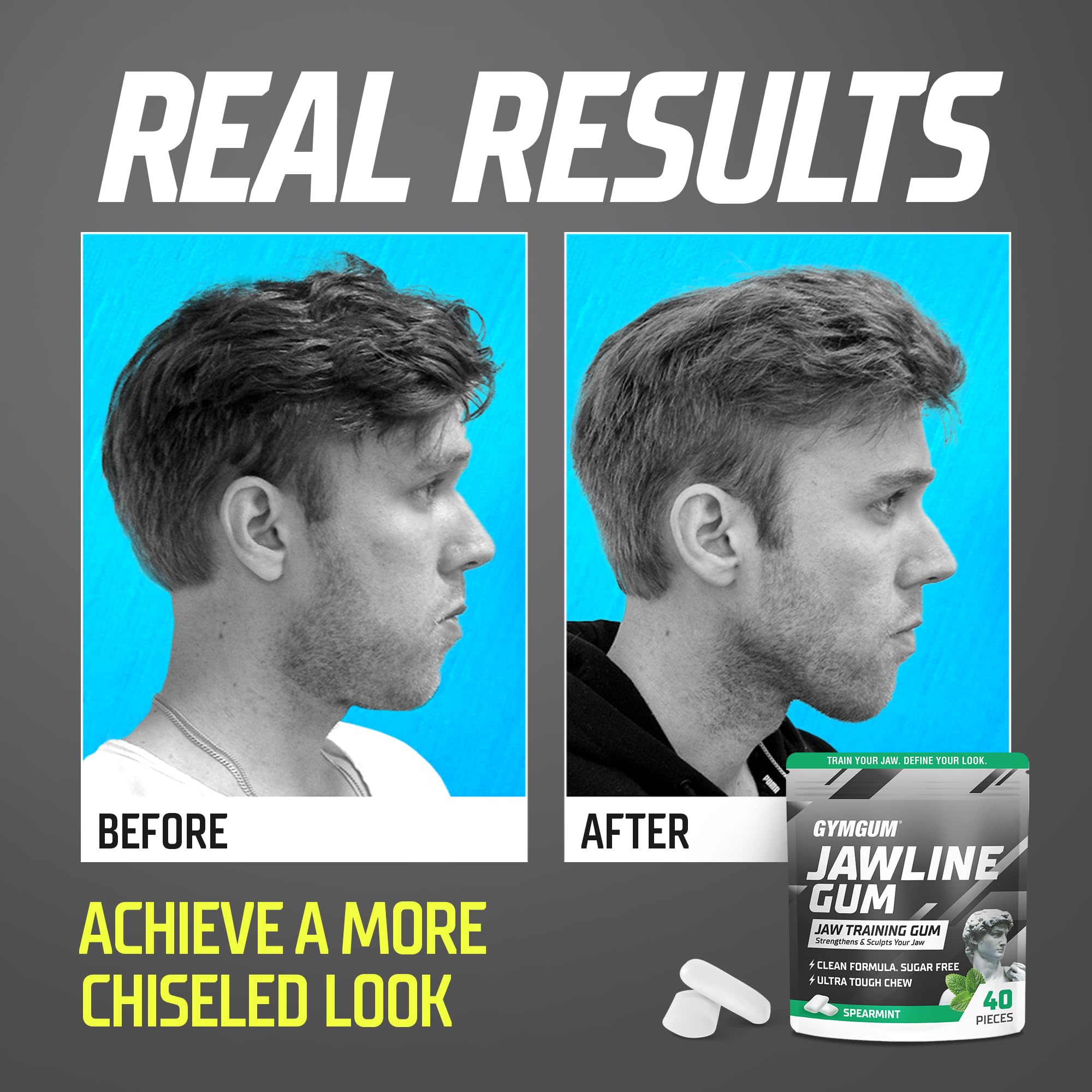 GYMGUM being used during cardio to stay focused and energized.