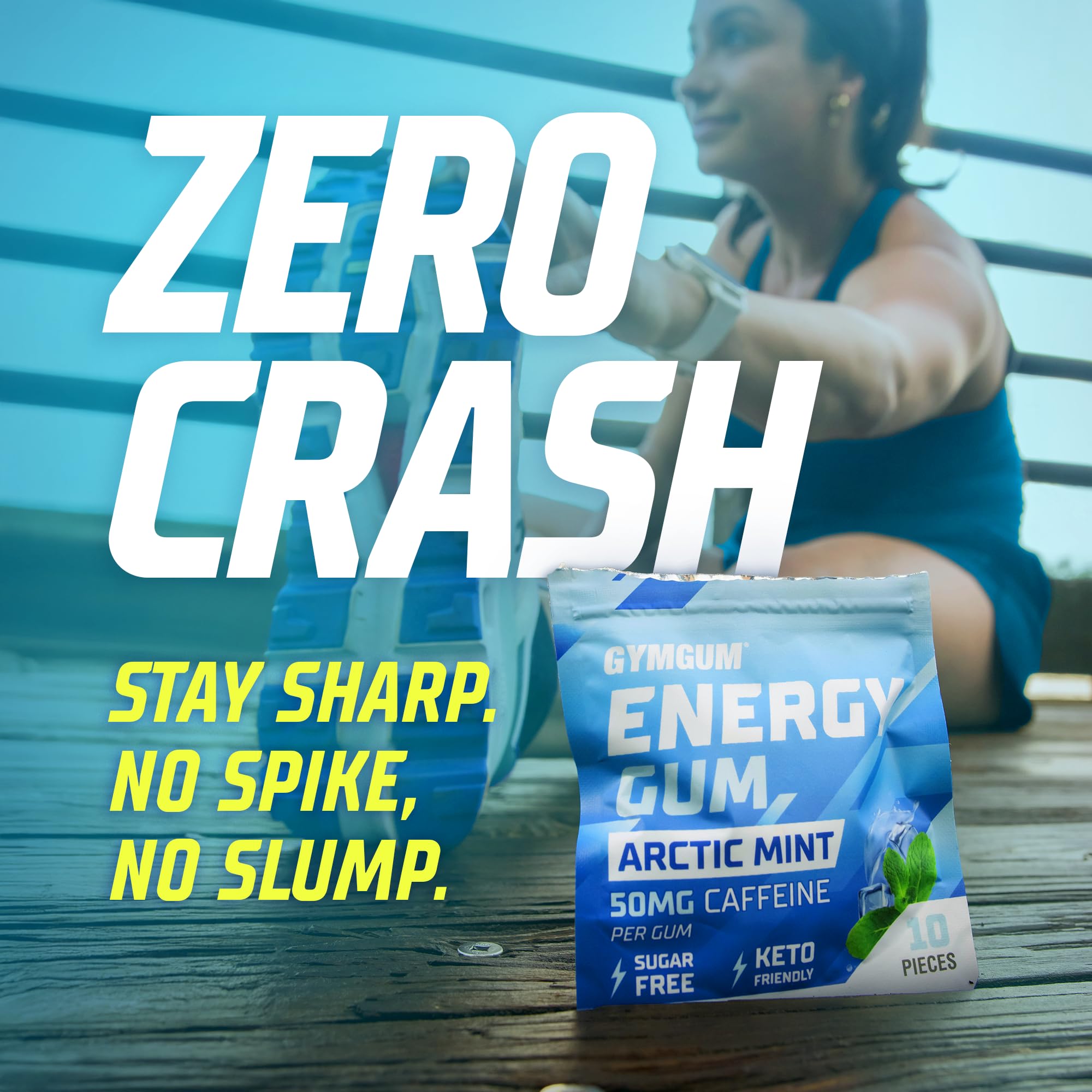 L-Theanine note on GYMGUM Energy Gum for smoother focus and alertness