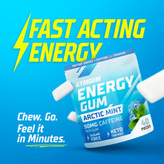 GYMGUM Energy Gum in a gym bag ready for on-the-go energy and focus