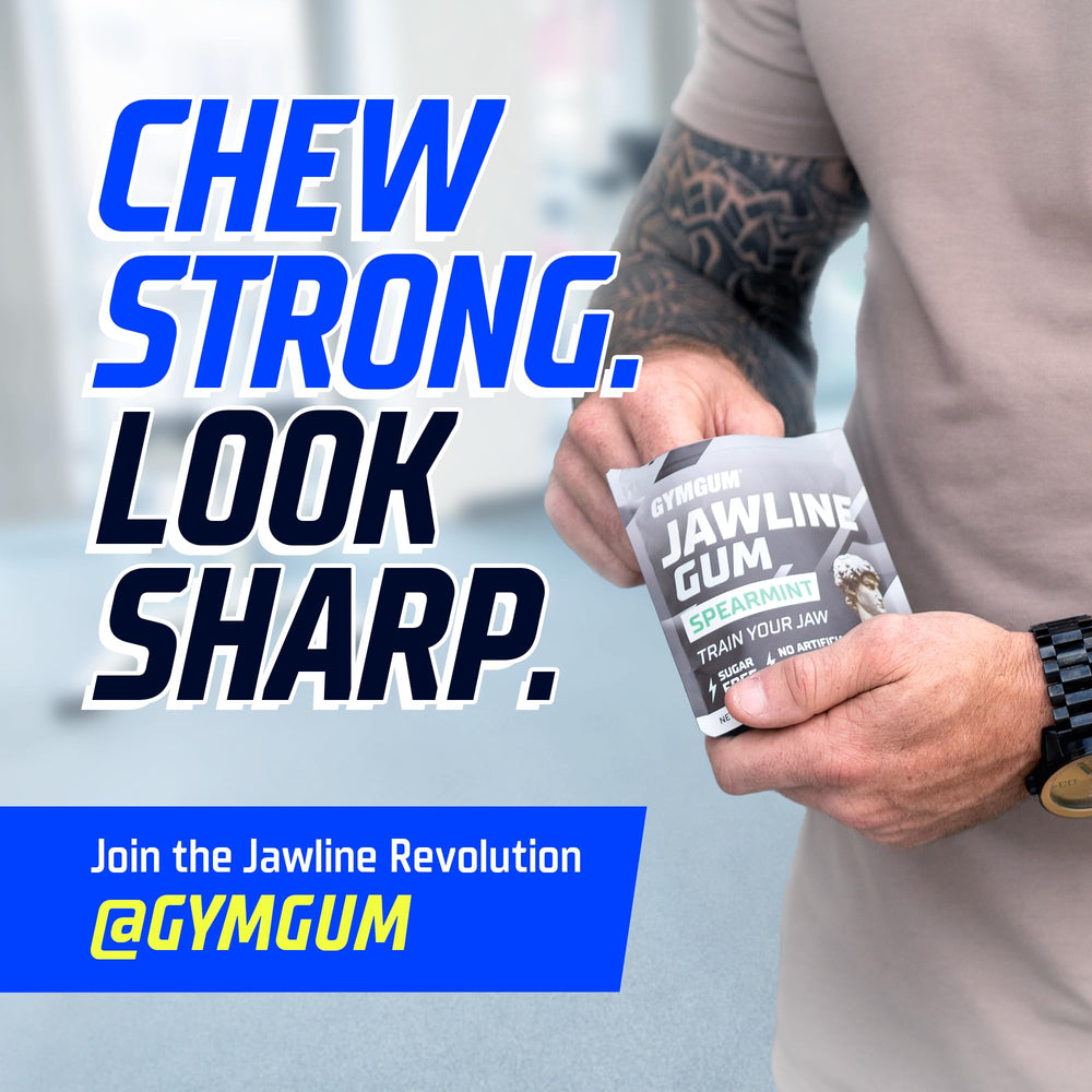 GYMGUM Arctic Mint jawline gum refreshing mint aroma supports quick refresh.