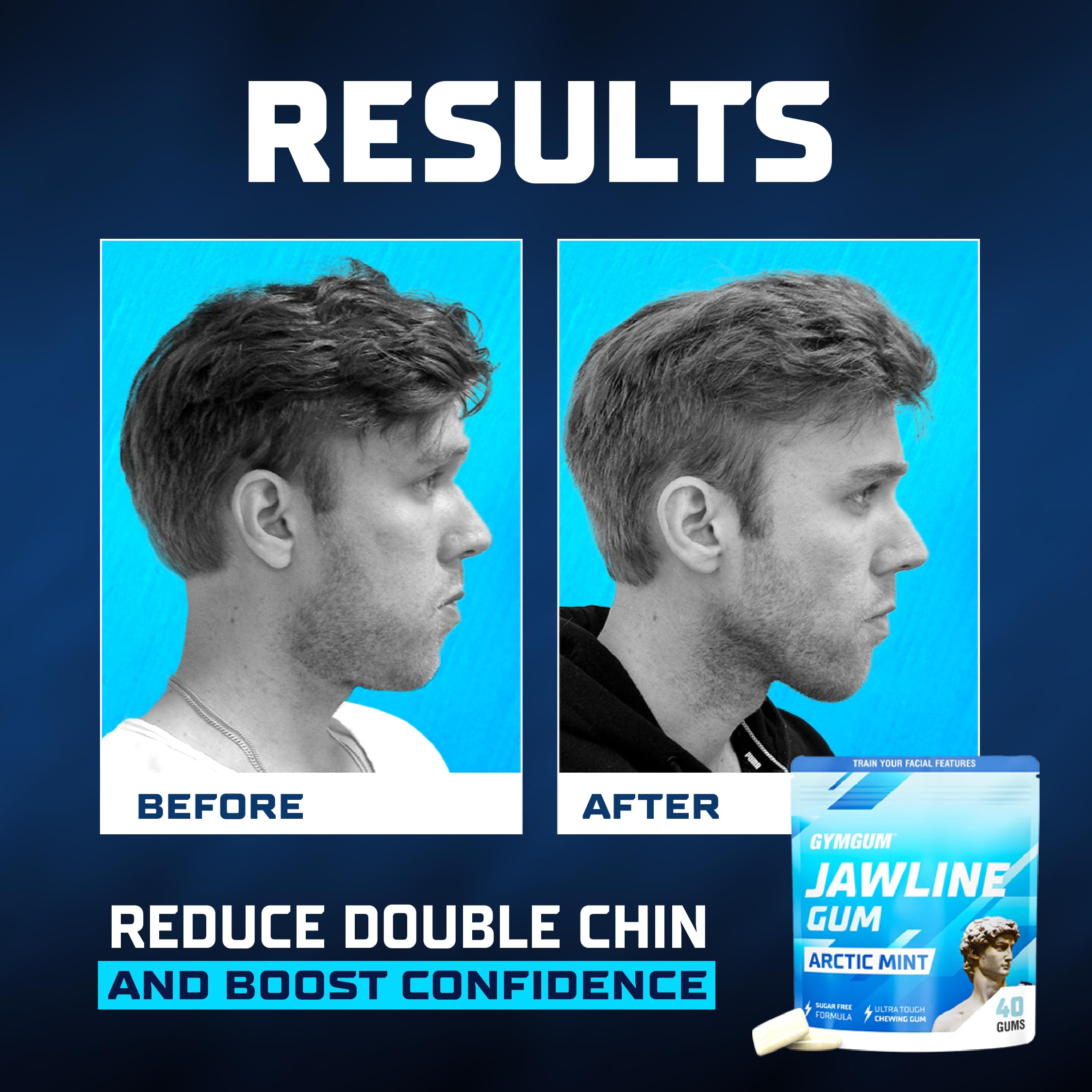 GYMGUM on-the-go Arctic Mint gum for quick refresh during workouts.