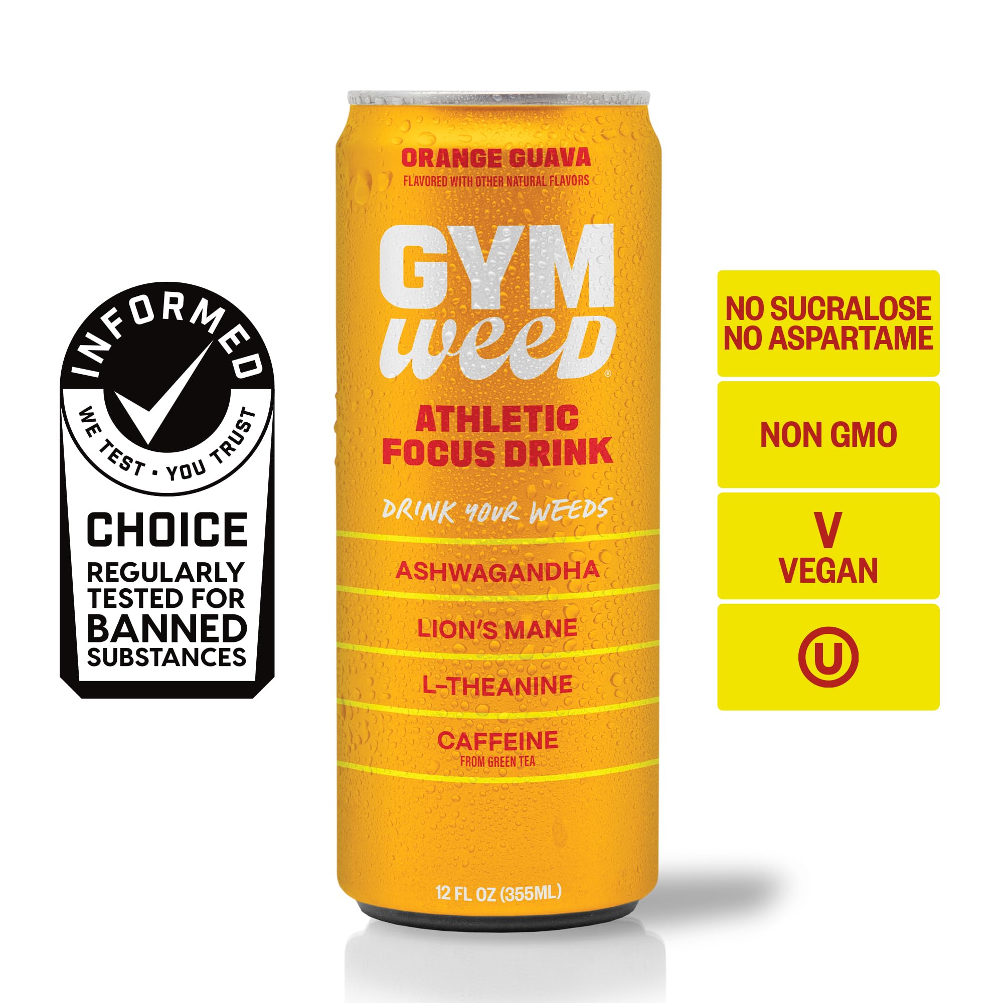 GYM WEED 12-pack display communicates option for daily use.