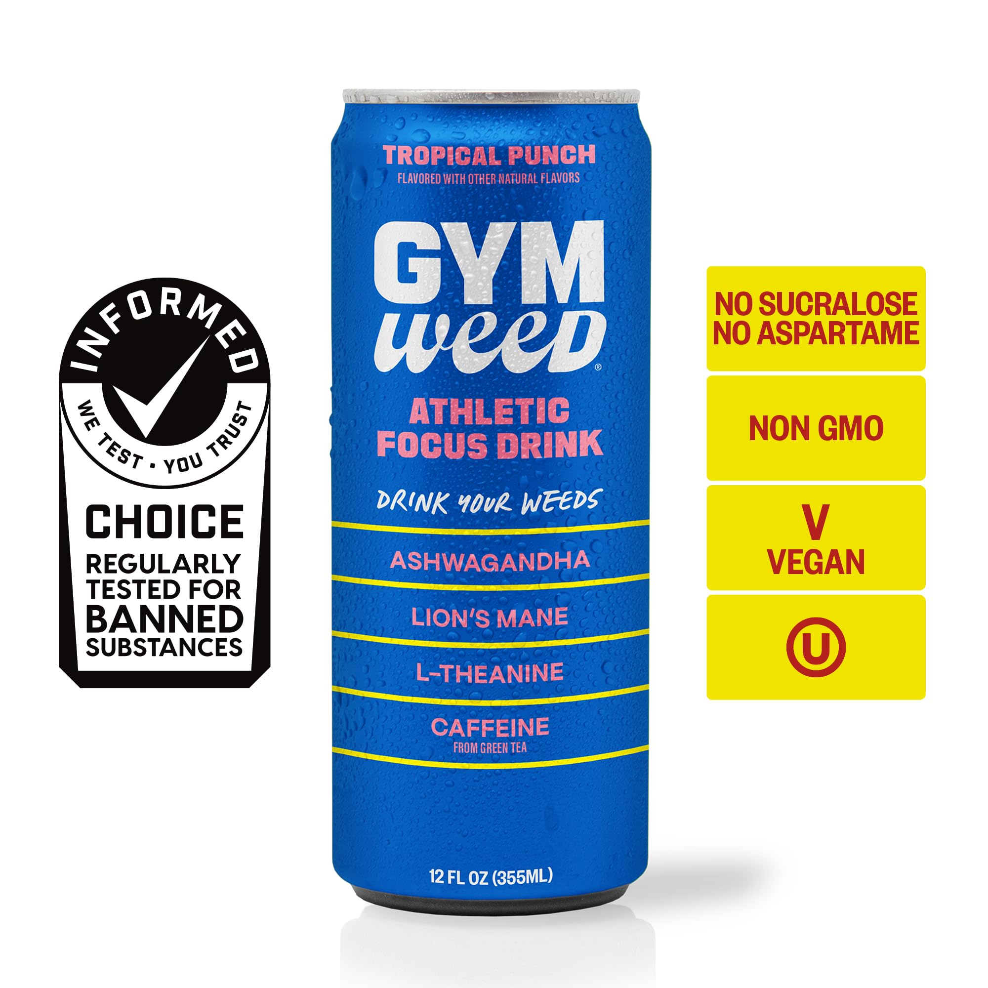 GYM WEED 12-pack packaging image showing convenient multi-serve option.