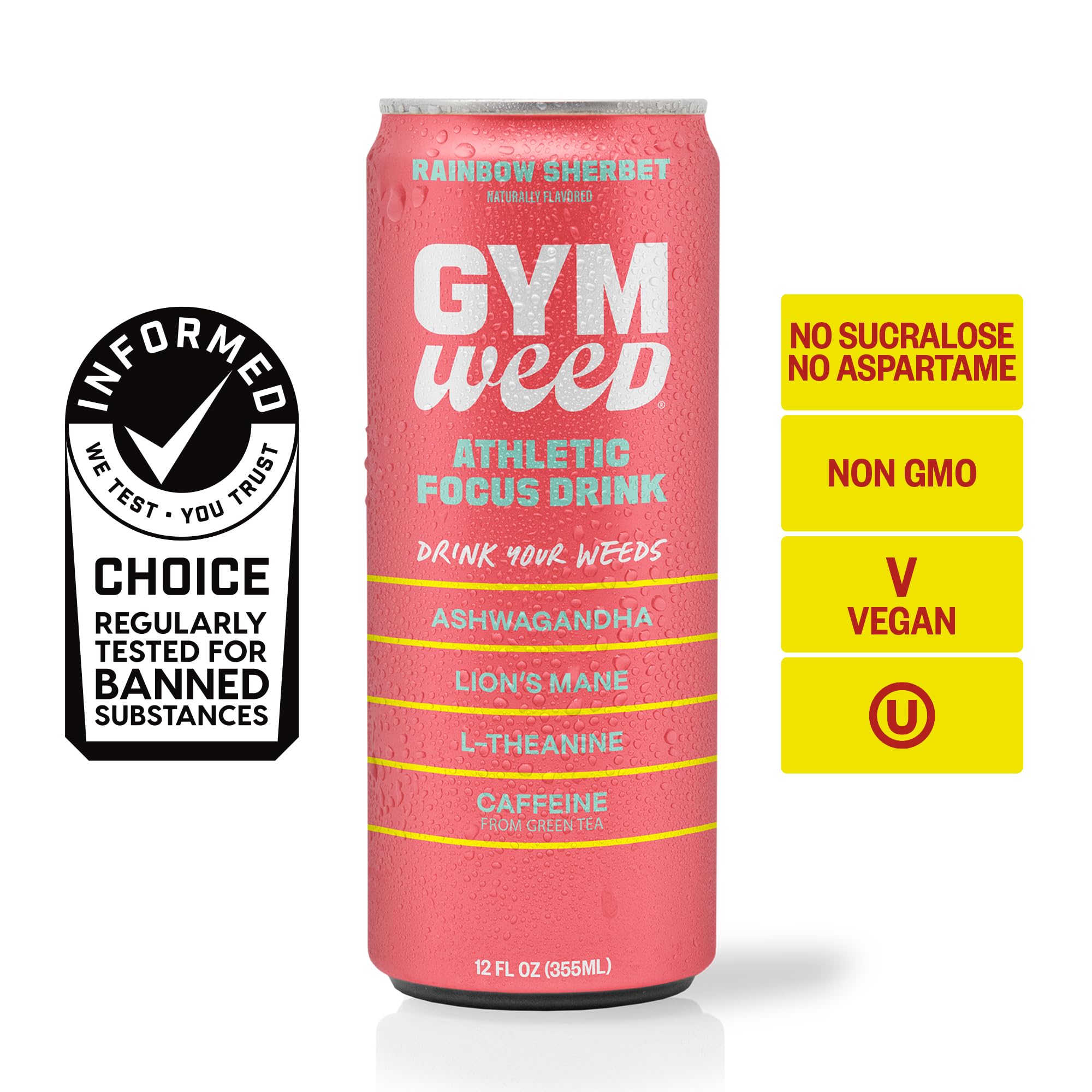 GYM WEED L-theanine bottle scene indicates calm alertness before training