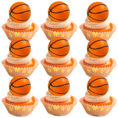 Gyufise basketball cake toppers set enhances sports-themed birthday treats.
