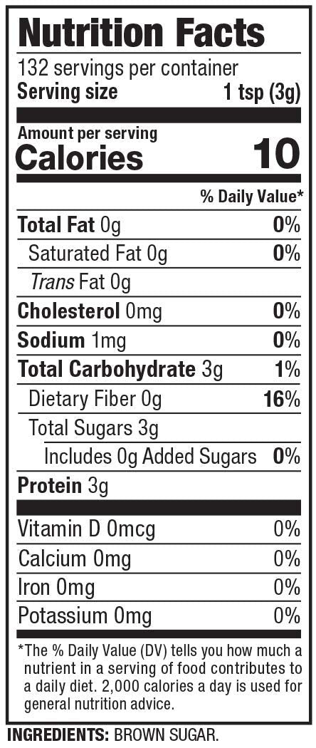 Haddar brownulated sugar resealable bag keeps sugar dry and ready to bake