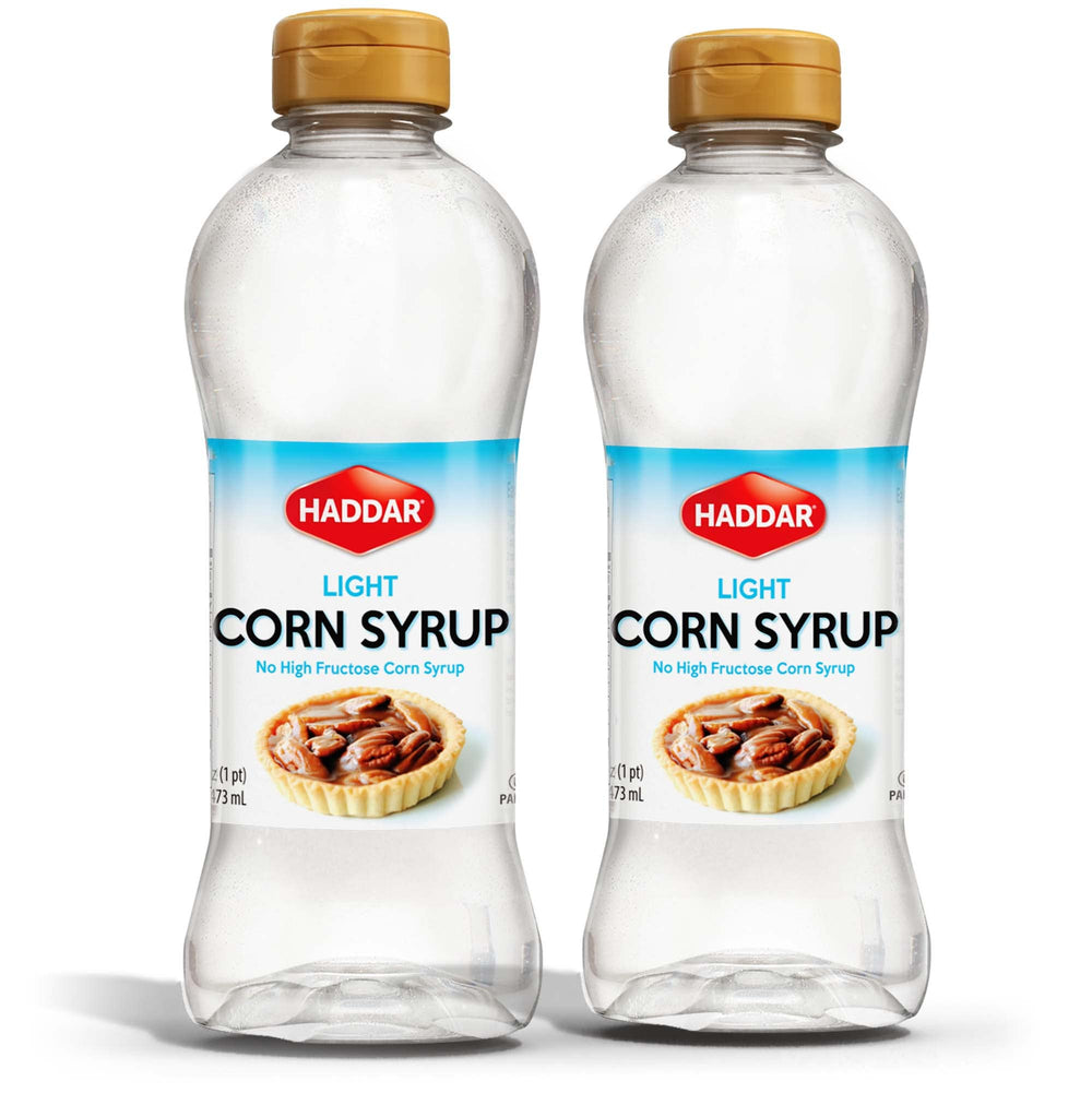 Haddar Light Corn Syrup vanilla bottle for smooth baking and glossy glazes.