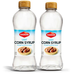 Haddar Light Corn Syrup vanilla bottle for smooth baking and glossy glazes.