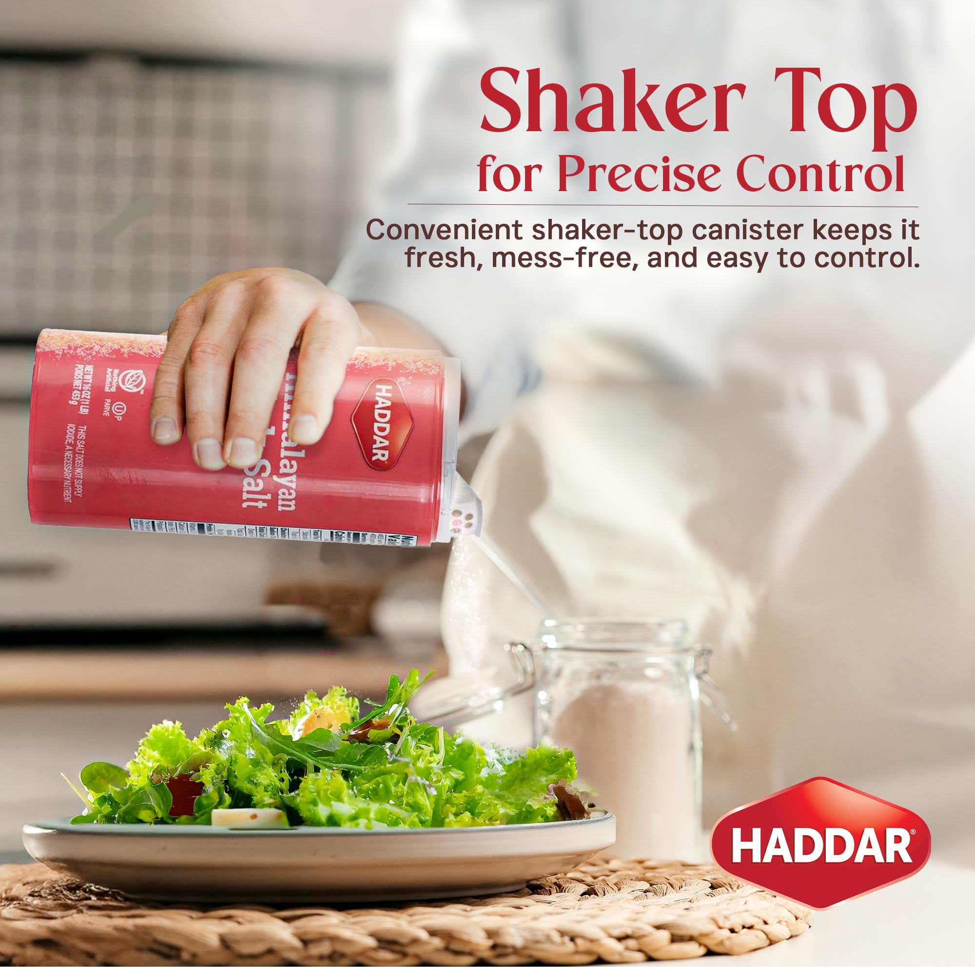 Haddar Pink Himalayan Salt royal pink hue adds color to dishes