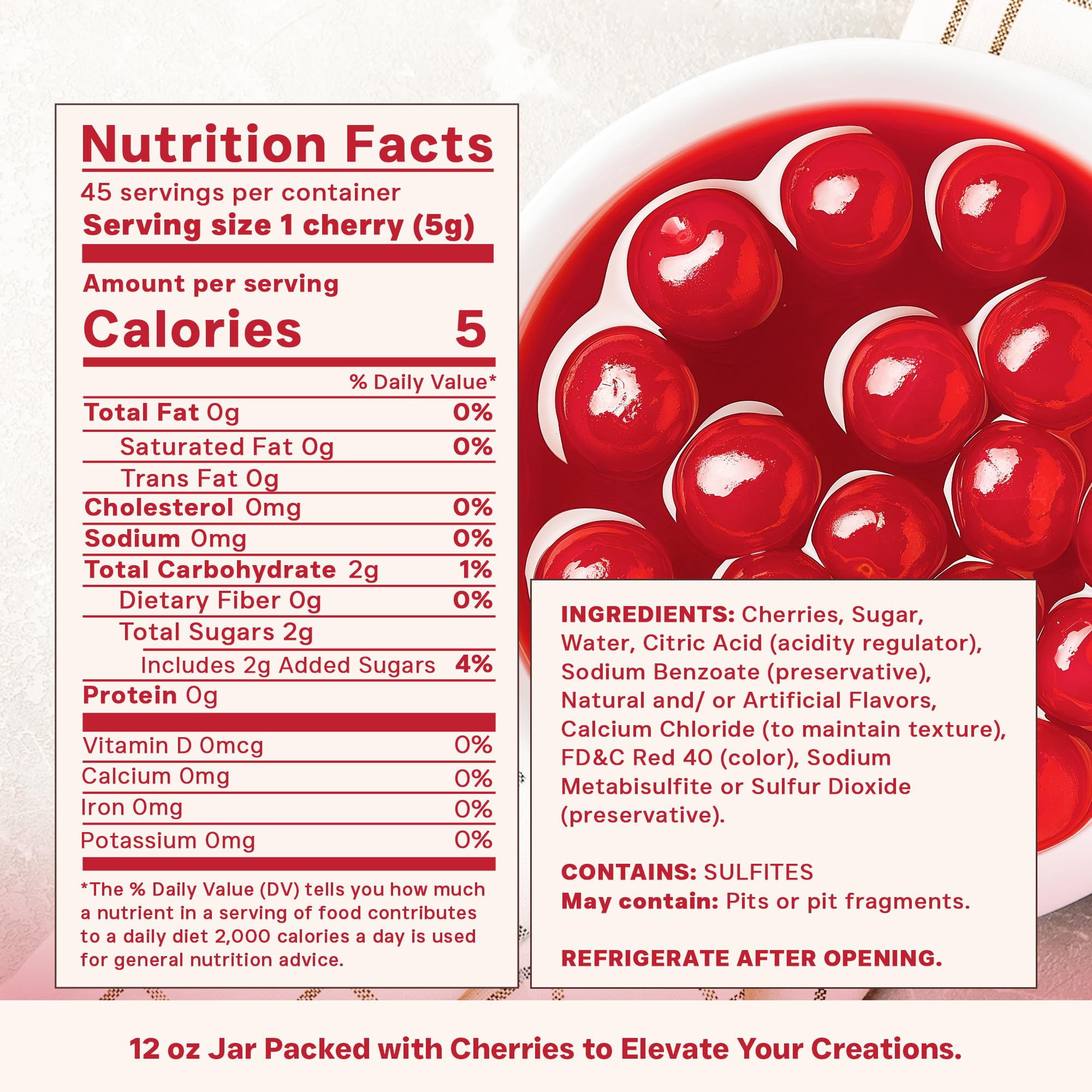 Bright red Haddar cherries used as dessert topping to elevate sundaes.