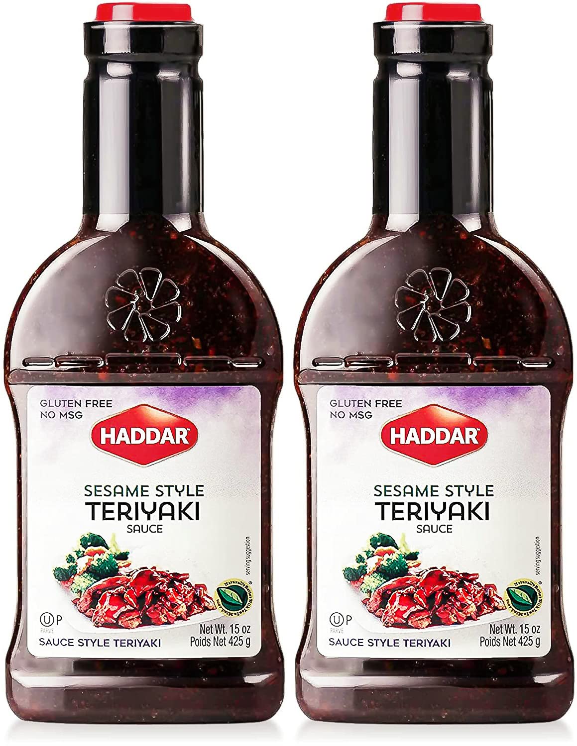 Haddar sesame style teriyaki sauce bottle for savory marinades and grilling