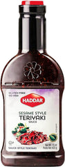 Haddar Sesame Style Teriyaki bottle pour with a glossy marinade-ready glaze.
