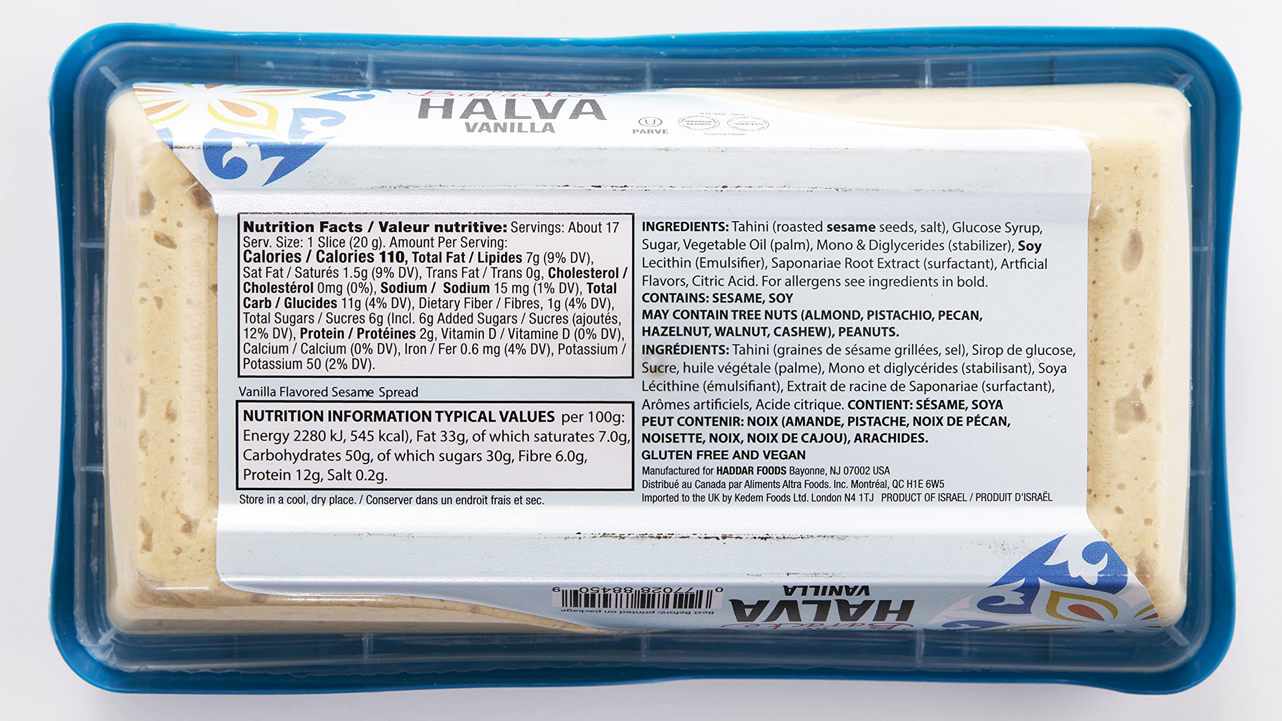 Haddar vanilla halva with coffee cup ideal pairing for quick energy boost
