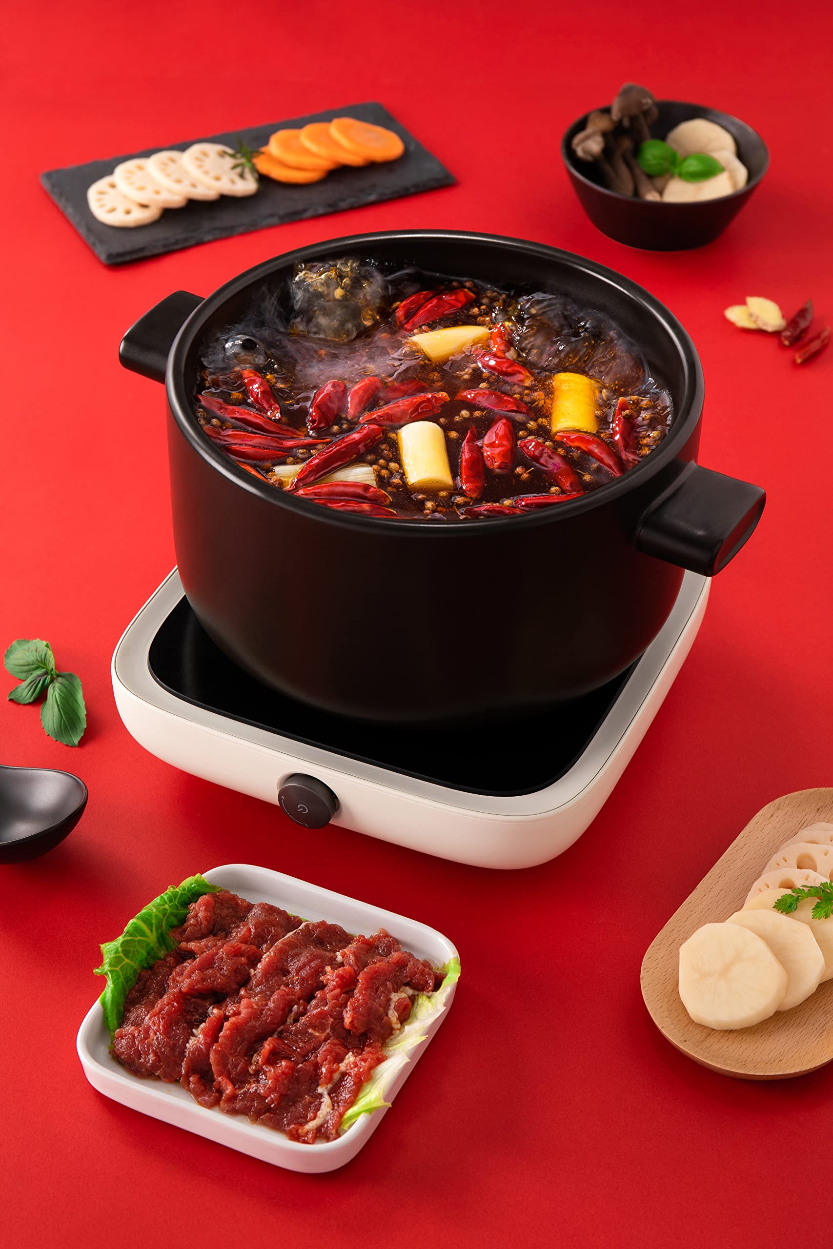 Haidilao thin-sliced beef for hot pot; quick cooking.