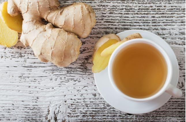 HAIO Ginger Tea with Honey setup for hot or iced tea, ready to brew.