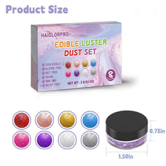 HAIOLORPRO edible glitter rose gold dust enhances cake decorations with subtle shimmer.