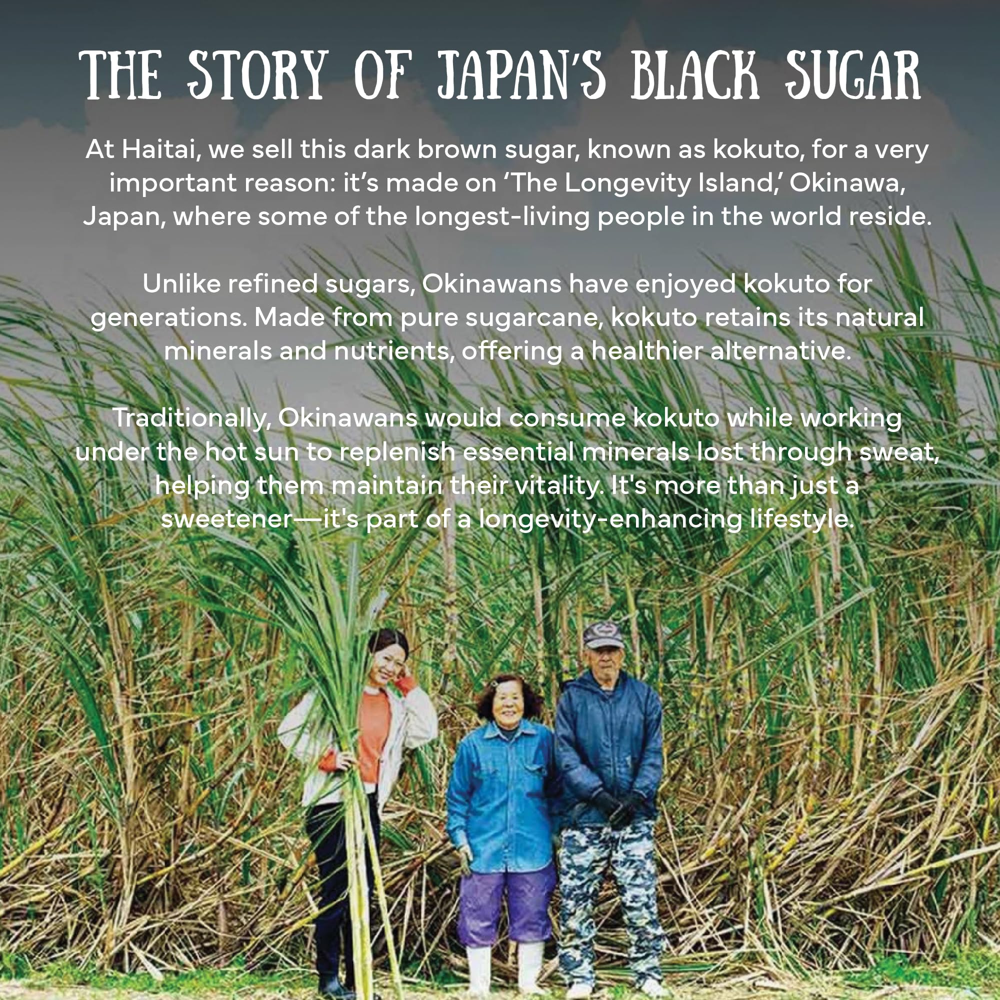 Haitai Japanese black sugar rocks add depth to desserts and drinks.