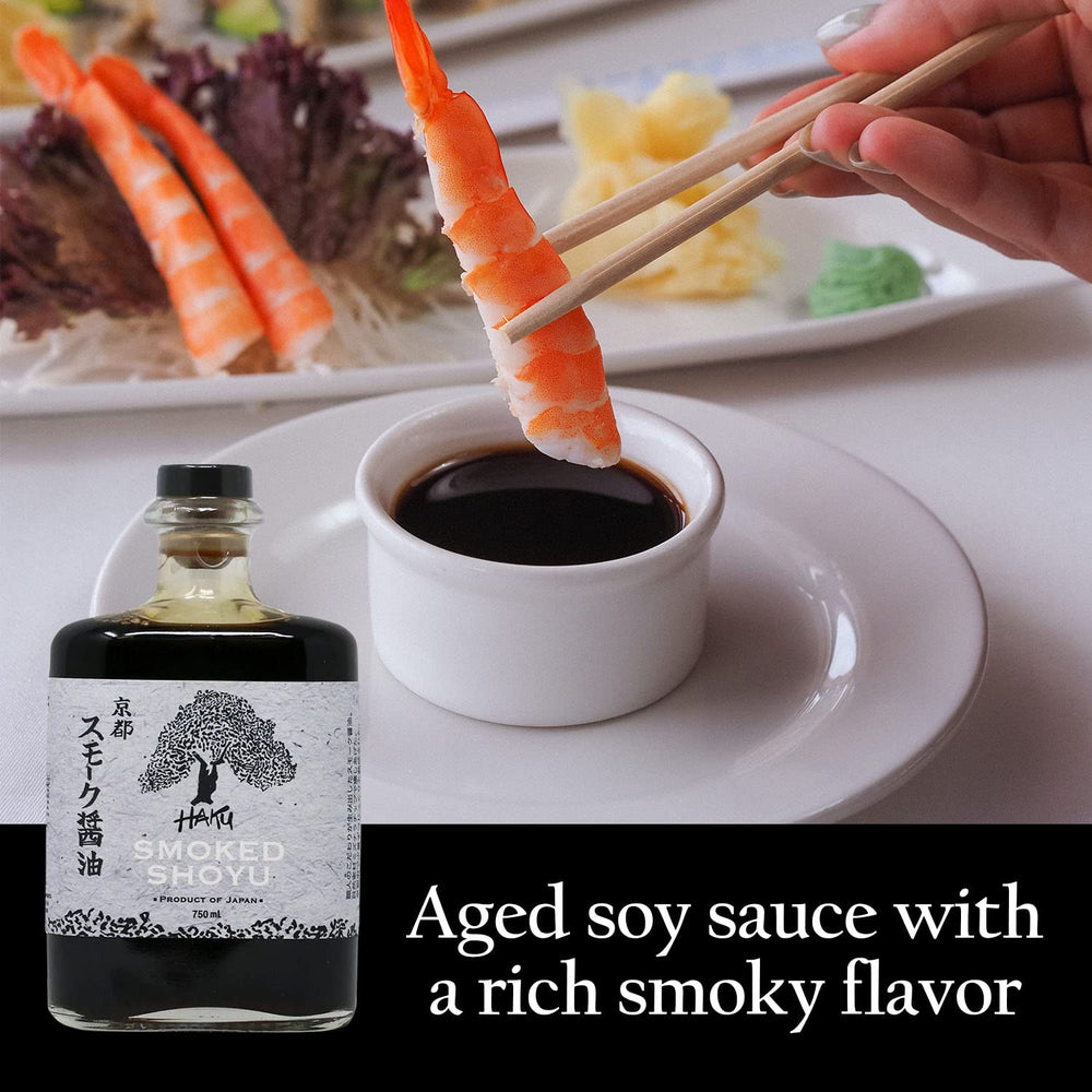Meat marinated with HAKU Smoked Shoyu for smoky depth