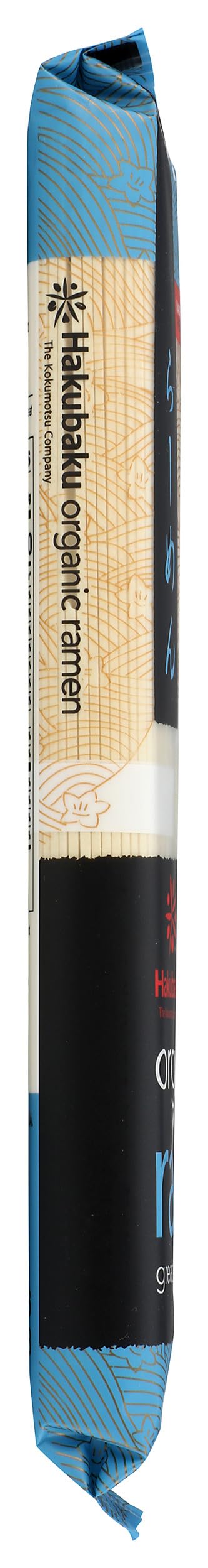 Hakubaku organic seal and certification visible on packaging close-up.