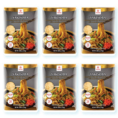 Hakubaku Yakisoba Original 6-pack packaging, authentic Japanese noodles for quick meals.