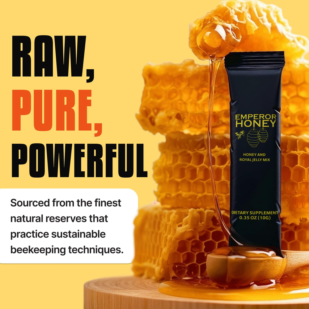 Halal Honey royal jelly and pollen image signals premium ingredients