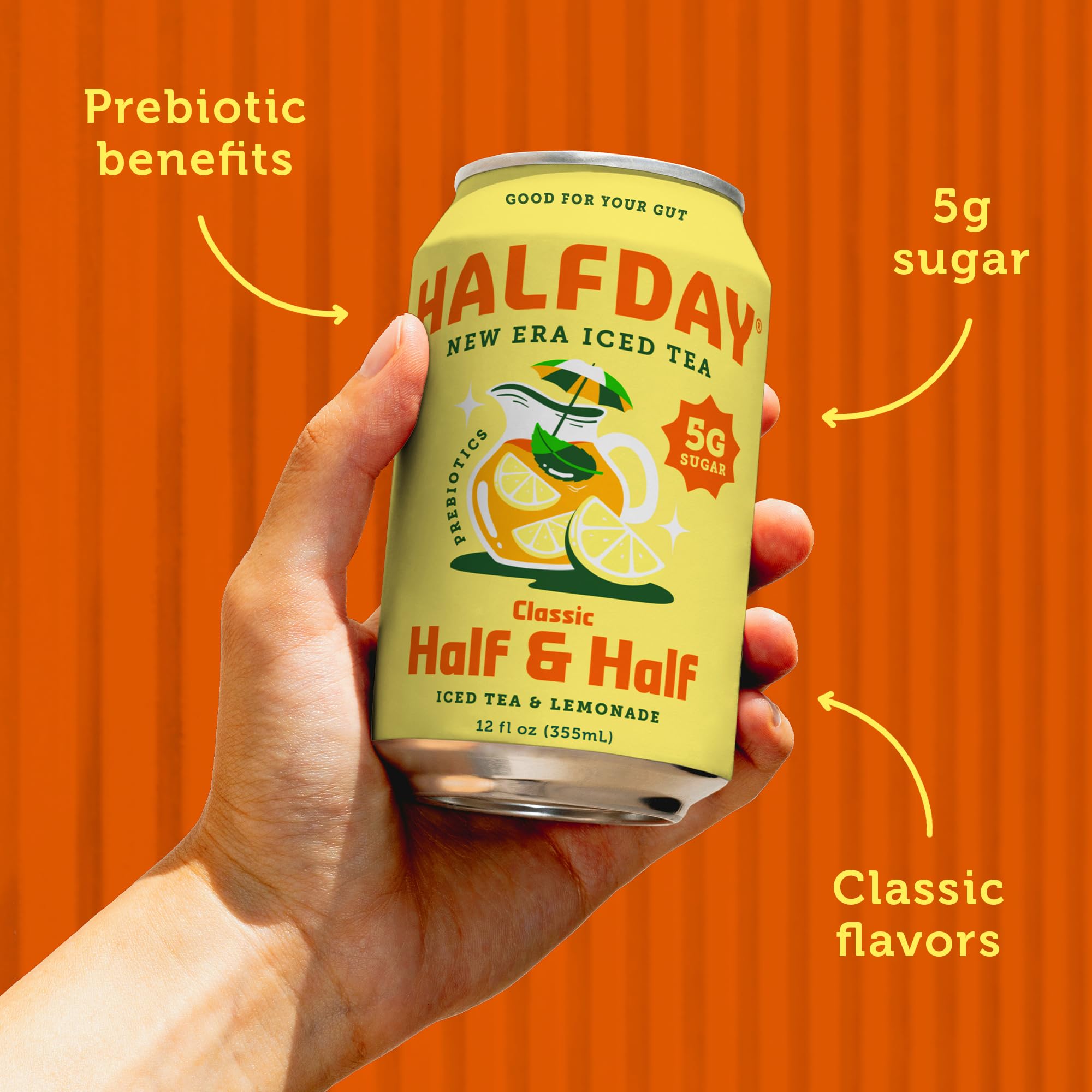HALFDAY packaging box presents 12-pack for everyday refreshment