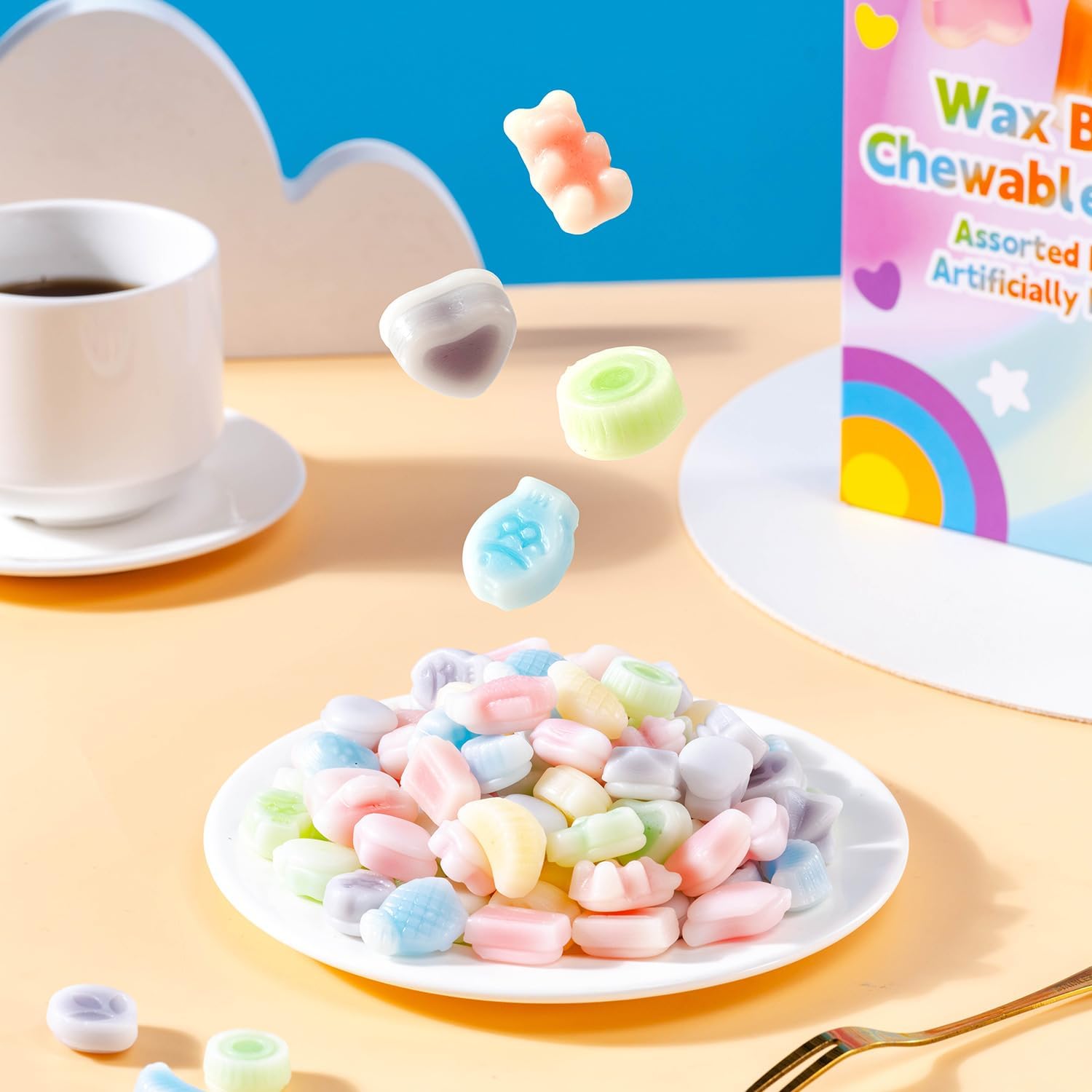Gift-pack view of Halfoma wax bottle candy, ready for celebration