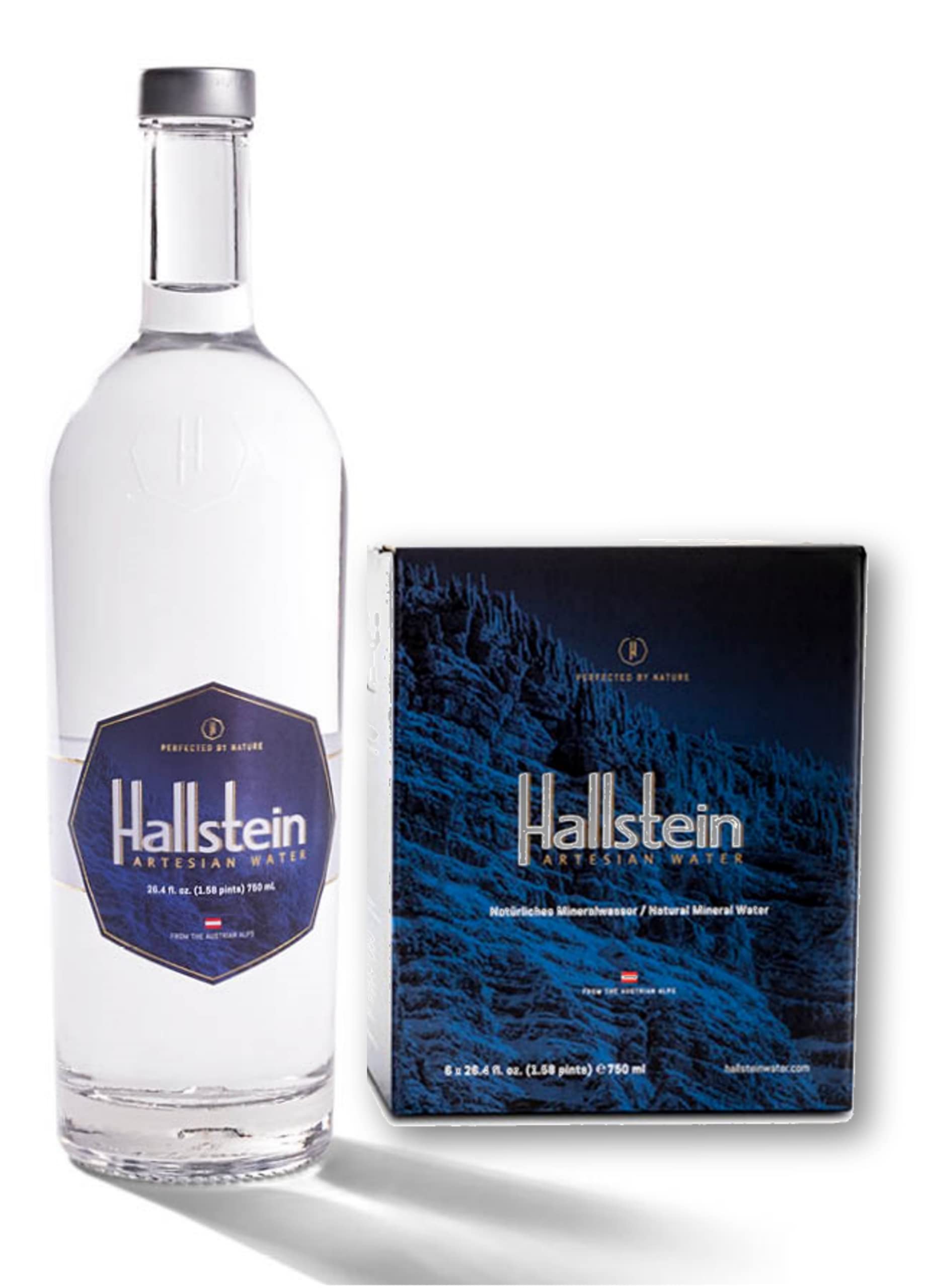 Hallstein Artesian Water bottle cap close-up showing secure seal for on-the-go freshness.