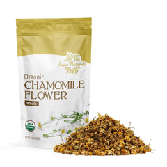Halo Naturals chamomile loose flowers offer a calming, caffeine-free brew.