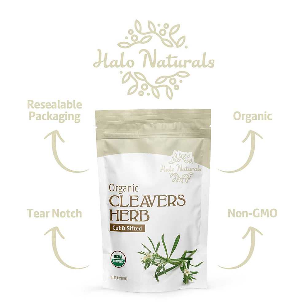Halo Naturals cleavers add bright aroma to herbal tea blends