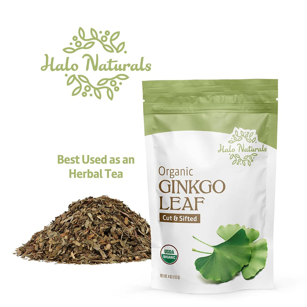 Halo Naturals Ginkgo leaf cut and sifted, origins traced to trusted suppliers in China