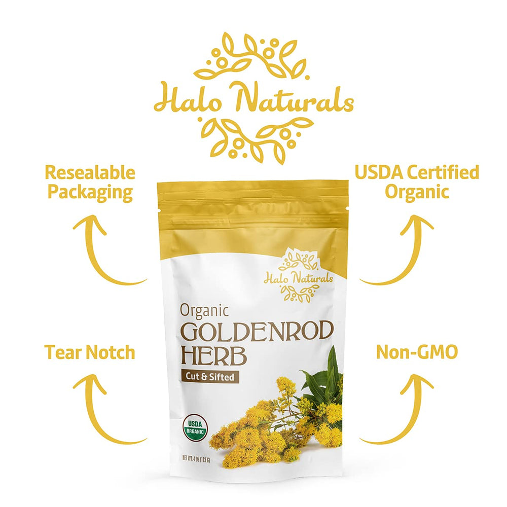 Halo Naturals goldenrod tea blending idea for inviting aroma
