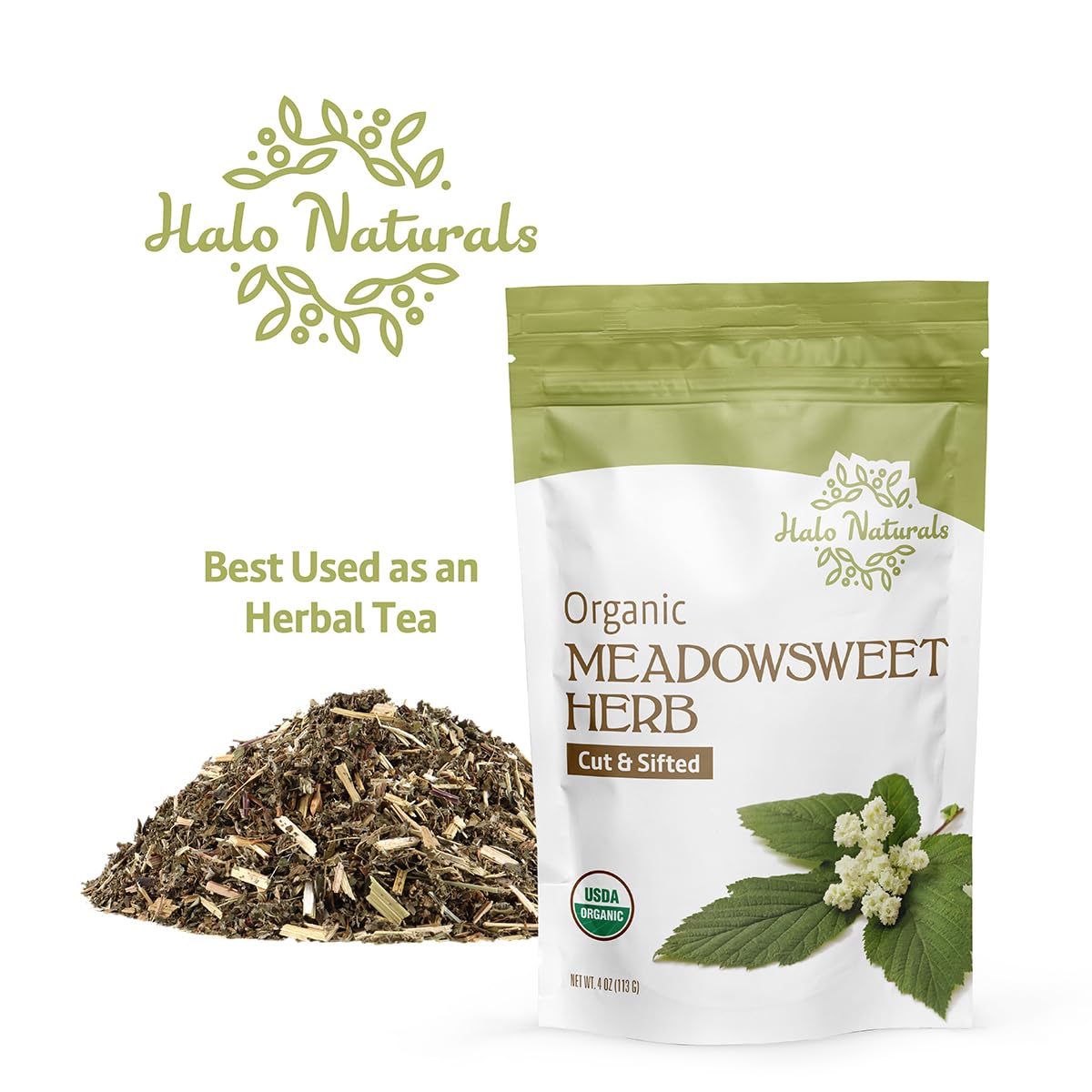 Croatia, Poland, and Bulgaria origin notes for Halo Naturals Meadowsweet.
