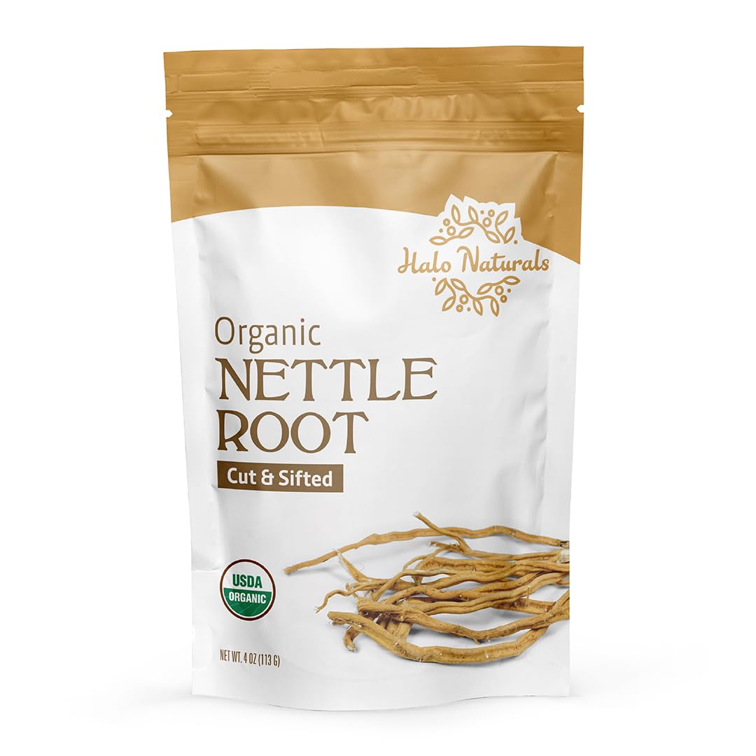 Halo Naturals nettle root dry bulk bag ready for storage and blending.
