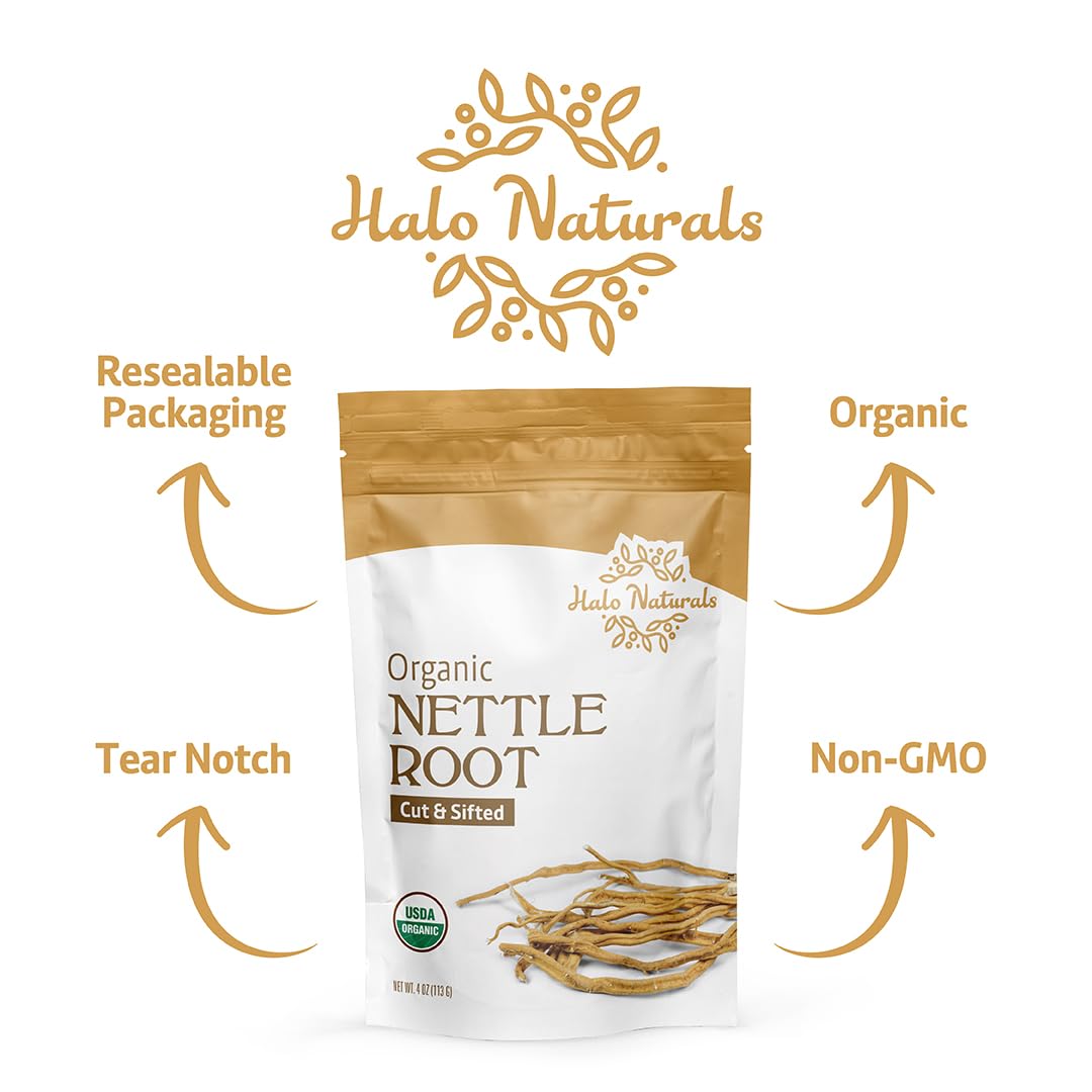 Halo Naturals nettle root measuring spoon for precise blends.