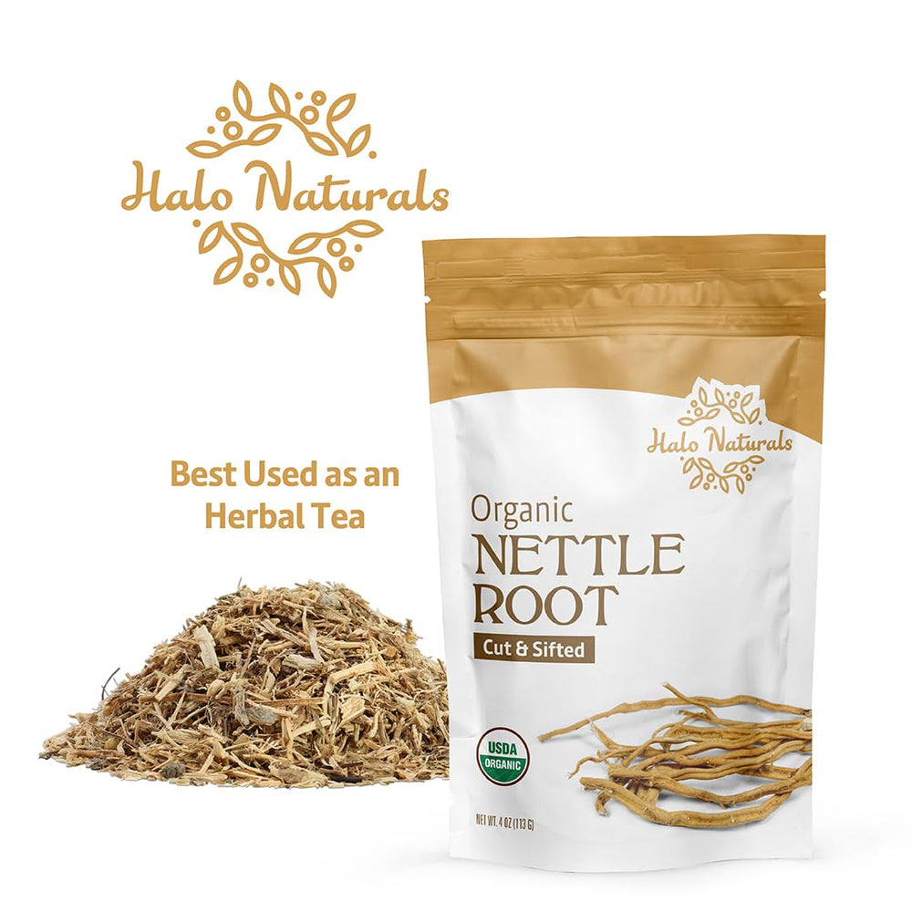 Halo Naturals nettle root origin scene showing Albania/Bulgaria/Croatia origin.