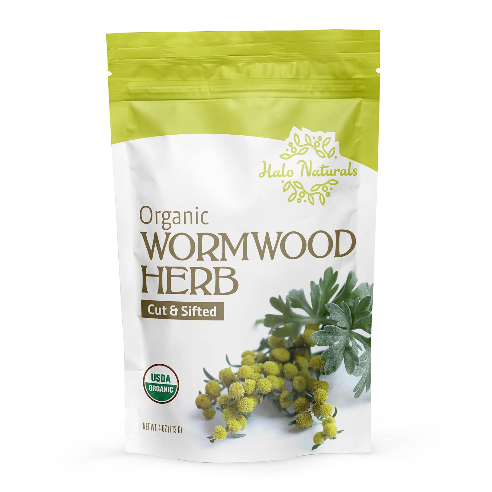 Halo Naturals resealable pouch keeps herbs fresh between uses